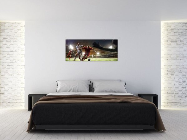 Obraz - Futbalisti v akcii (120x50 cm)