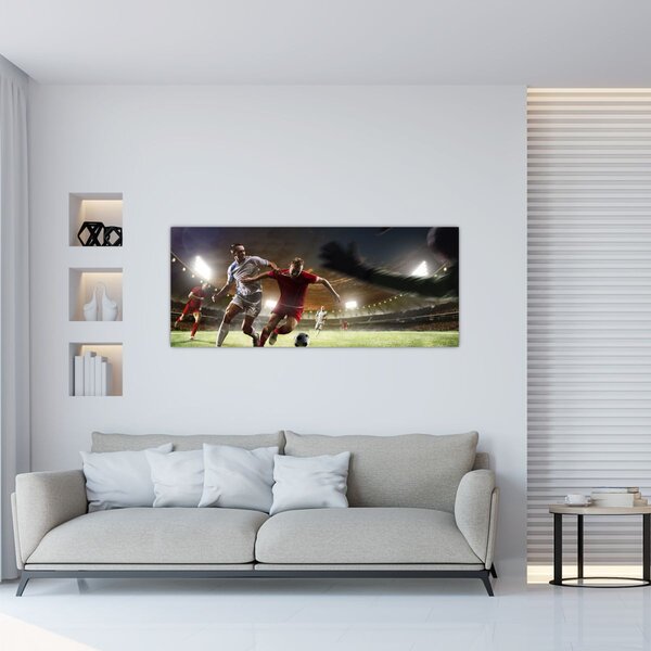 Obraz - Futbalisti v akcii (120x50 cm)