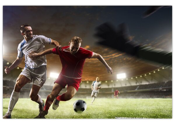 Obraz - Futbalisti v akcii (90x60 cm)