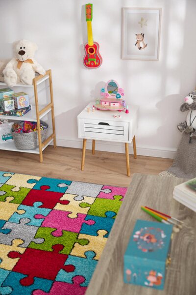 Koberec Agnella Funky Top Super Puzzle žltý