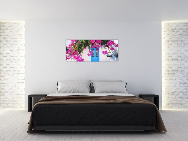 Obraz - Tradičný grécky dom (120x50 cm)