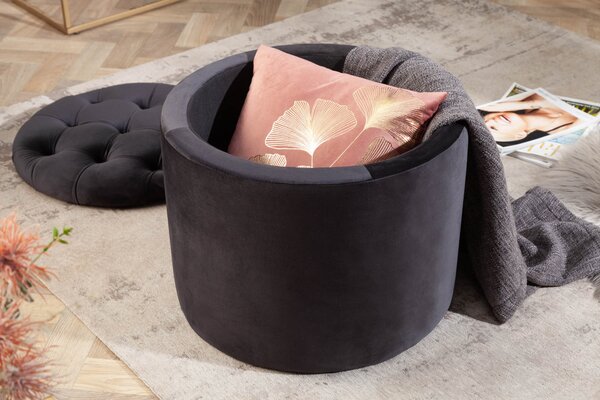 Taburetka BARROCK 50 cm - čierna