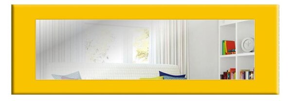 Nástenné zrkadlo so žltým rámom Oyo Concept Eve, 120 x 40 cm