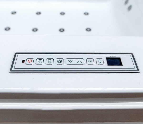 BPS-koupelny Hydromasážna vírivá vaňa KALAMBO 914 BL190x150 Čierna/Biela s ohrevom vody