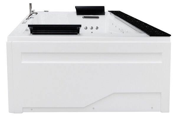 BPS-koupelny Hydromasážna vírivá vaňa KALAMBO 914 BL190x150 Čierna/Biela s ohrevom vody