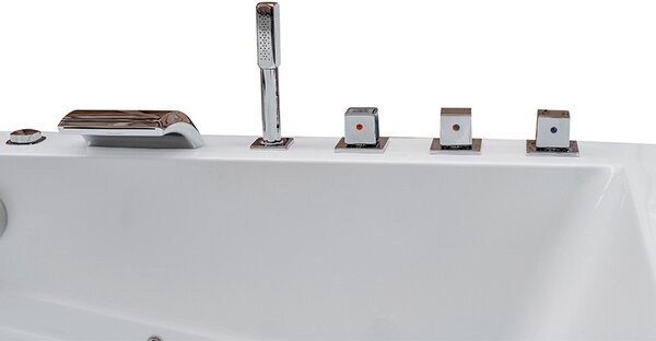 BPS-koupelny Hydromasážna vírivá vaňa KALAMBO 914 BL190x150 Čierna/Biela s ohrevom vody