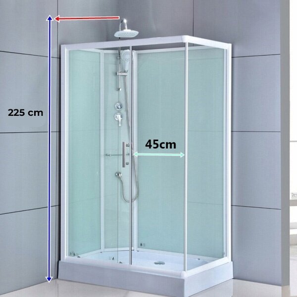 BPS-koupelny Sprchový box WSH307L 120x80, ľavý