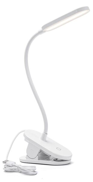 Aigostar - LED Stmievateľná stolná lampa s klipom LED/2,5W/5V biela
