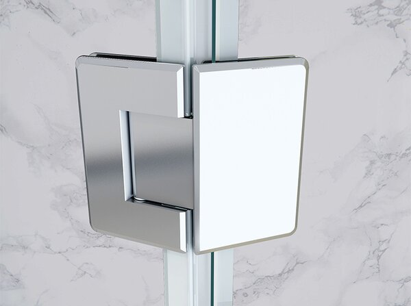 BPS-koupelny Päťuholníkový sprchový kút KZ10A 80x80 chróm/transparent - bez vaničky
