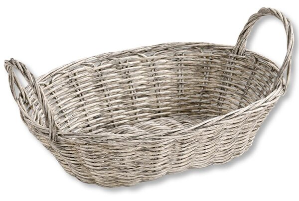Košík na pečivo Oval Grey, 28x21 cm