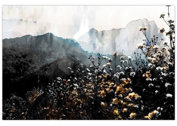 Obraz - Ilustrácie divokých kvetov (90x60 cm)