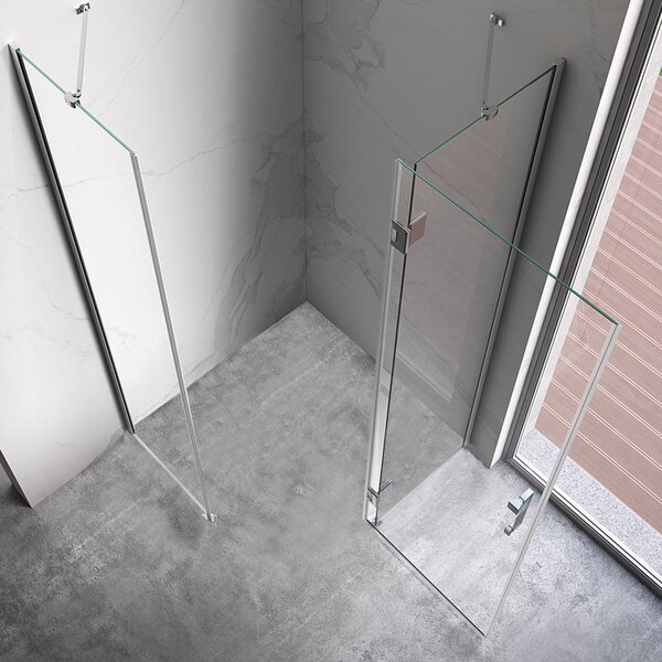 BPS-koupelny Päťuholníkový sprchový kút KZ10A 80x80 chróm/transparent - bez vaničky