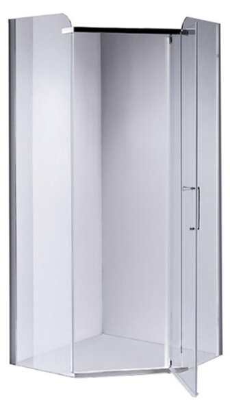 BPS-koupelny Päťuholníkový sprchovací kút KZ91B 90x90 chróm/transparent - bez vaničky