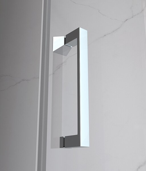 BPS-koupelny Päťuholníkový sprchový kút KZ10A 80x80 chróm/transparent - bez vaničky