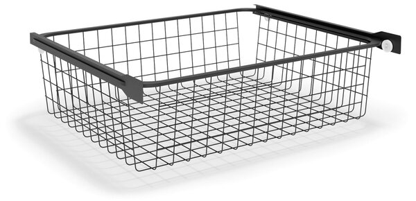 Otvorený košový regál, 8x koš, TYP VII, 600 × 460 × 2020 mm, čierna