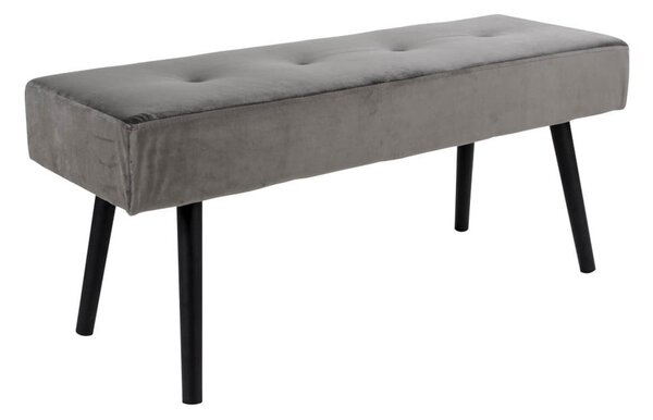Sivá zamatová lavica Essentials Skiby