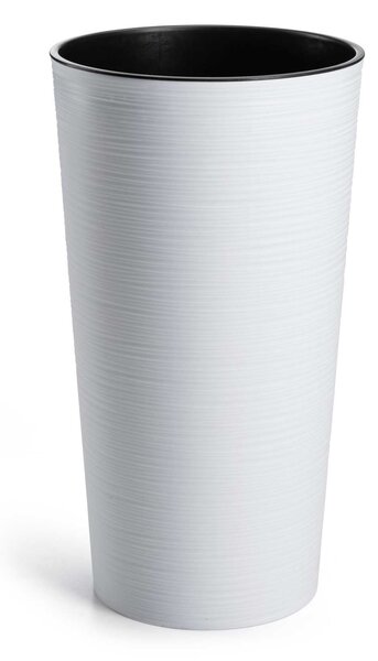 PLASTOVÝ KVETINÁČ URBANIKA RIFLO 25,5X46,5 CM+19,5X36,5 CM BIELA