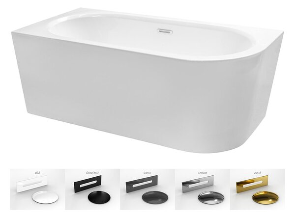 Besco Akrylátová voľne stojaca vaňa Avita A-Line CC/SP 150x75 (160x75, 170x75), s prepadom