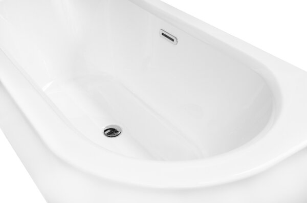 Besco Akrylátová voľne stojaca vaňa Avita A-Line CC/SP 150x75 (160x75, 170x75), s prepadom