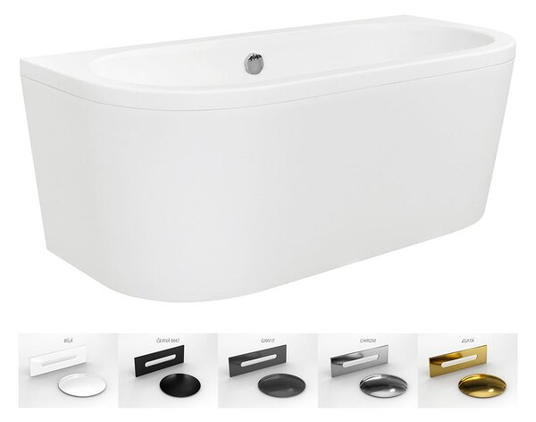 Besco Voľne stojaca vaňa zo sanitárneho kompozitu Volya CC/SP 140x75, s prepadom