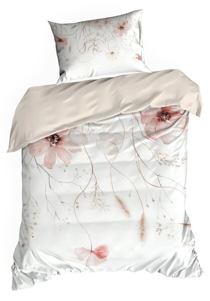 SATÉNOVÉ OBLIEČKY PREMIUM24 200X220 CM, 2 KS 70X80 CM KVETY