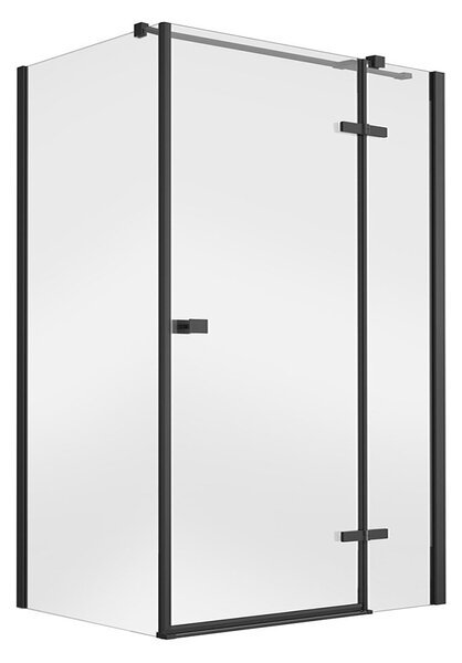 Besco Obdĺžnikový sprchovací kút PIXA BLACK R 100x80 (100x90, 120x80, 120x90), výška 195 cm - bez vaničky BESCO-Rozmery: 100x80, BESCO-Orientácia: Ľavá