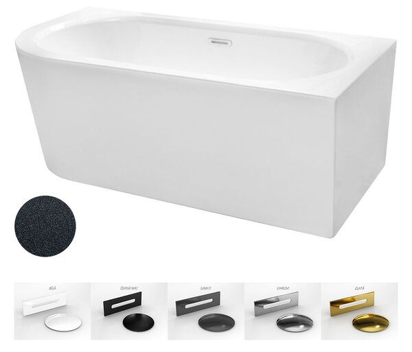 Besco Akrylátová voľne stojaca vaňa Avita A-Line Glam G CC/SP 150x75 (160x75, 170x75), s prepadom