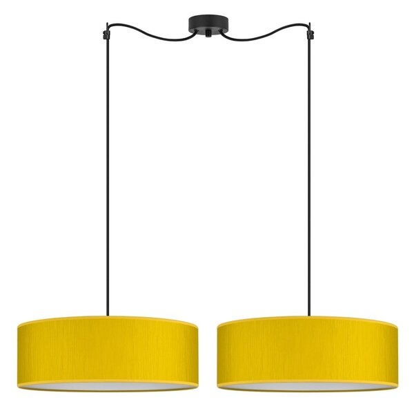 Žlté dvojramenné závesné svietidlo Bulb Attack Doce XL, ⌀ 45 cm
