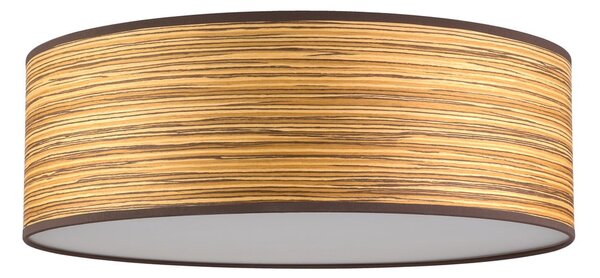 Hnedé stropné svietidlo z drevenej dyhy Bulb Attack Ocho XL, ⌀ 45 cm