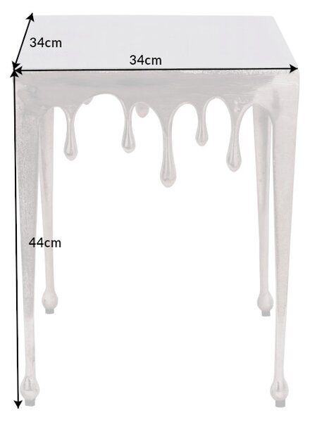 Dizajnový odkladací stolík Gwendolyn S 44 cm strieborný