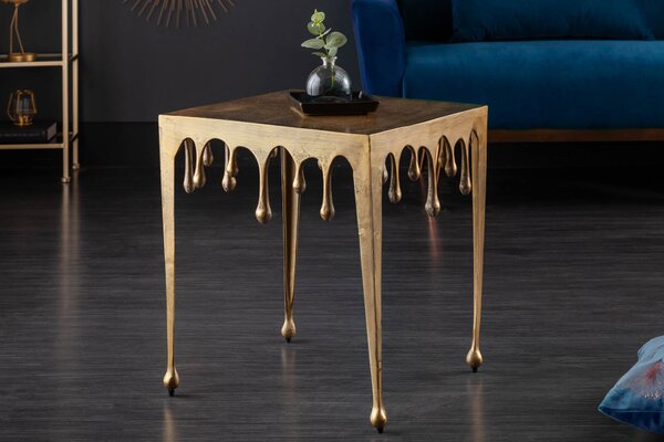 Príručný stolík LIQUIDE 46 cm - zlatá