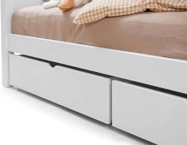 Wilsondo Poschodová posteľ s úložným priestorom Petra 6 200x120x90 - biela