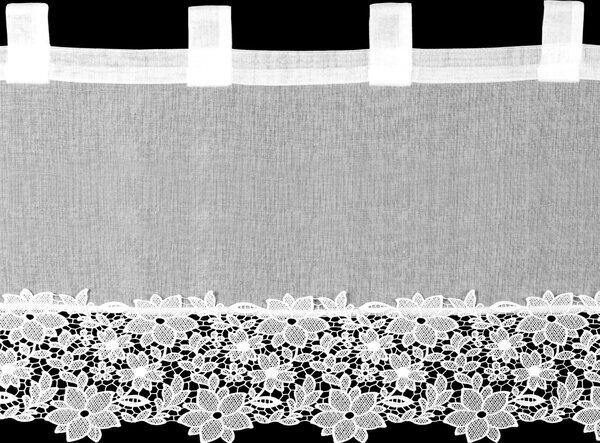 KRÁTKA ZÁCLONA NA PÚTKACH ARTEMIDA 150X70 CM BIELA