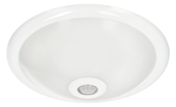Stropné svietidlo Mario, 1x biele PVC tienidlo, w, pohybový senzor