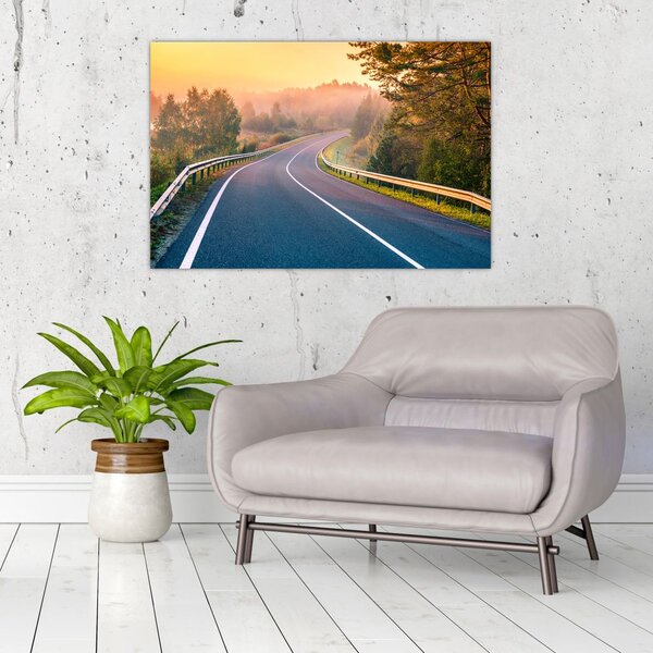 Obraz - Cesta pri východe slnka (90x60 cm)