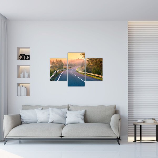 Obraz - Cesta pri východe slnka (90x60 cm)