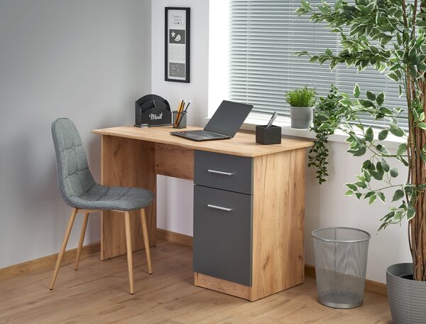 Písací stôl Elmo - dub wotan / antracit