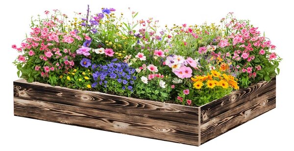 ATMOWOOD Drevený vyvýšený záhon 120 x 80 x 20 cm - opálený