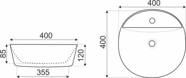 Novoterm Keramické umývadlo na dosku NV-KR-850