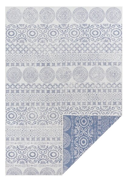 Modro-biely vonkajší koberec Ragami Circle, 200 x 290 cm