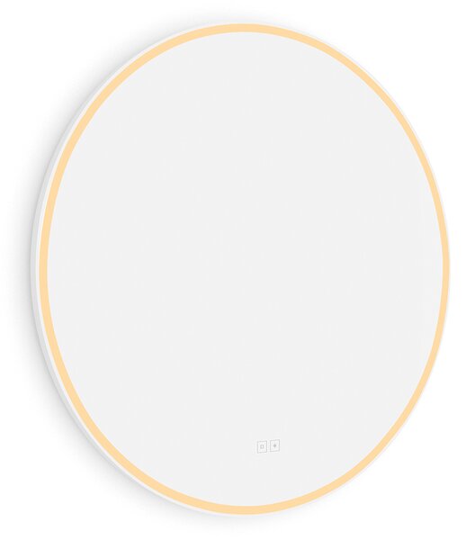 Nimco Biele okrúhle LED zrkadlo priem. 800 s dvoma dotykovými senzormi - ZPB 28002RVX-05