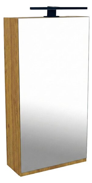 Comodo Zrkadlová skrinka Atica GO 40 ZS LED-B s osvetlením Any LED 30 B, čierna