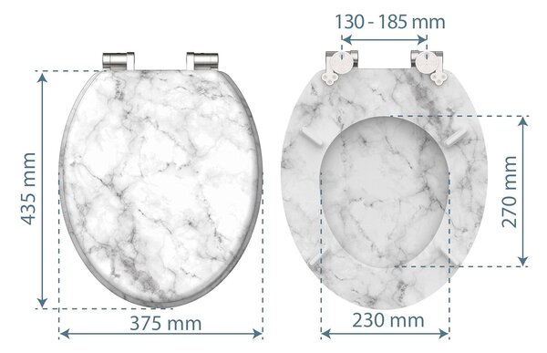 Eisl Sanitär WC sedadlo MDF Soft Close Marmor Stone 80194