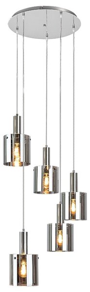 Rabalux 5251 závesné stropné svietidlo Donati 5x60W | E27 - chróm