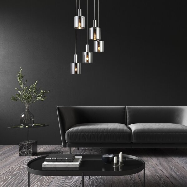 Rabalux 5251 závesné stropné svietidlo Donati 5x60W | E27 - chróm