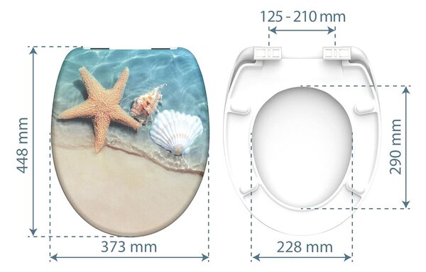 Eisl Sanitär WC sedadlo Duroplast Soft Close Beach 82196