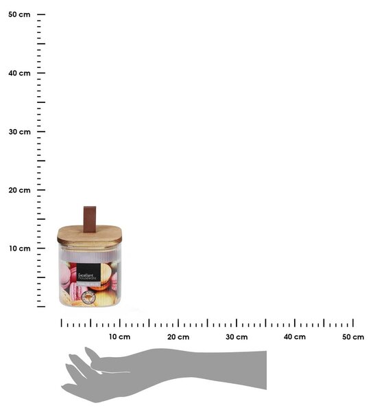 Sklenená nádoba na potraviny Stripe Square 750ml