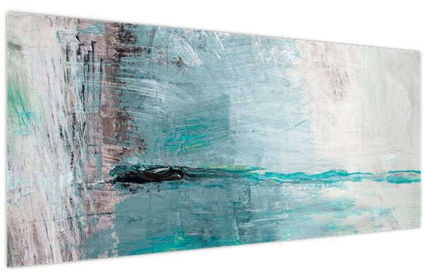 Obraz - Abstraktné olejomaľba (120x50 cm)