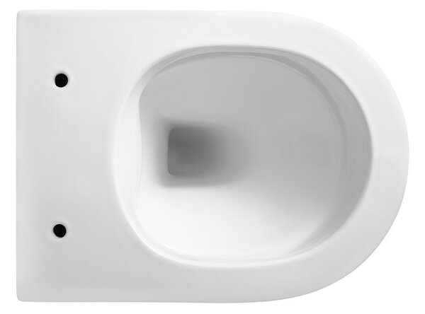 BPS-koupelny Závesná WC misa so SoftClose sedadlom MIZU WH GL RIM 02, biela