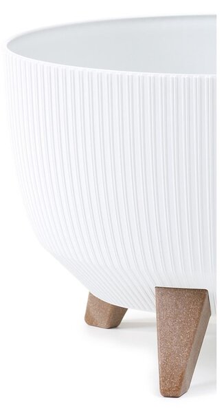 PLASTOVÝ KVETINÁČ ROSA LINEA ECO 15X24 CM BIELA